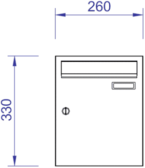 H260-3 Horizontal Postbox